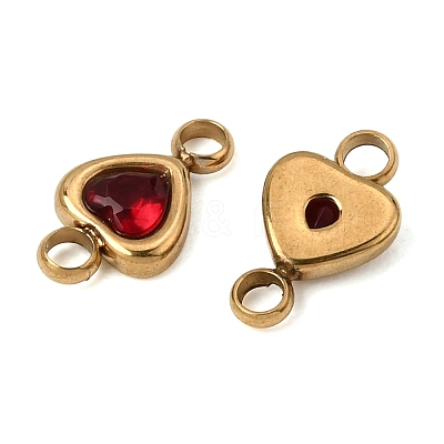 304 Stainless Steel Rhinestone Connector Charms RB-CBA3E99-01G-1