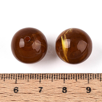Round Acrylic Imitation Gemstone Beads OACR-R029-16mm-07-1