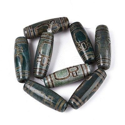 Tibetan Style dZi Agate Beads Strands G-N357-03A-02-1