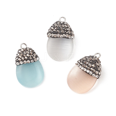 Cat Eye Pendants G-XCP0001-02-1