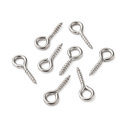 Tarnish Resistant 304 Stainless Steel Screw Eye Pin Peg Bails X-STAS-L234-165A-P-1