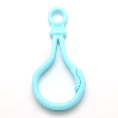 Bulb Shaped Plastic Lobster Keychain Clasp Findings X-KEYC-A022-03-1
