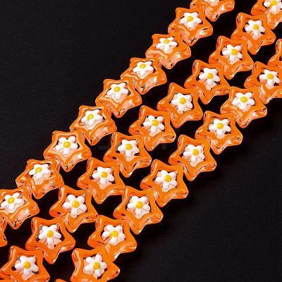 Transparent Glass Beads Strands LAMP-K037-07F-1