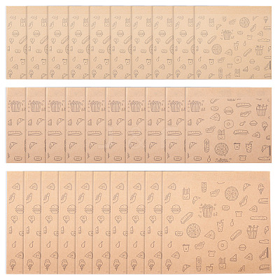 30Pcs 3 Styles Candy Kraft Paper Bags ABAG-TA0001-42-1