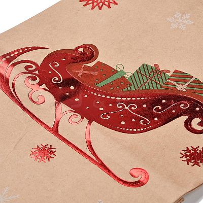 Christmas Theme Hot Stamping Rectangle Paper Bags CARB-F011-02D-1