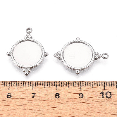 304 Stainless Steel Pendant Cabochon Settings STAS-T065-94P-1