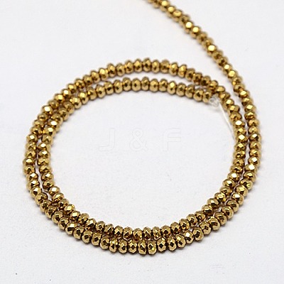 Electroplate Non-magnetic Synthetic Hematite Beads Strands G-J160-A-02-1