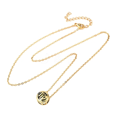 Brass Pave Cubic Zirconia Birth Stone Constellation Pendant Cable Chain Necklaces LS-NJEW-D334-01G-01-1