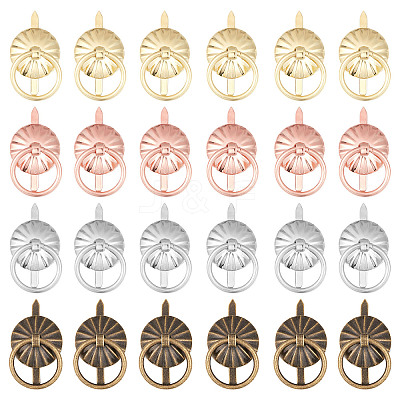 80Pcs 4 Colors Iron Round Cabinet Handle Pull Knob FIND-GF0003-52-1