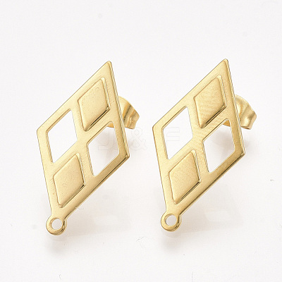 304 Stainless Steel Stud Earring Findings X-STAS-S079-59A-1