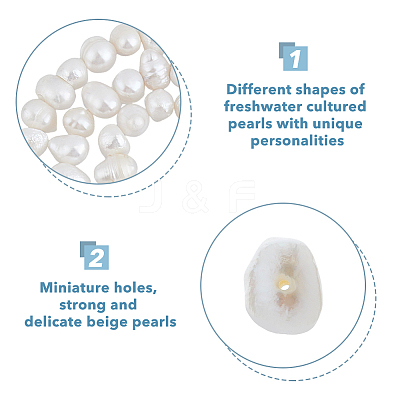 1 Strand Natural Cultured Freshwater Pearl Beads Strands PEAR-FI0001-13-1