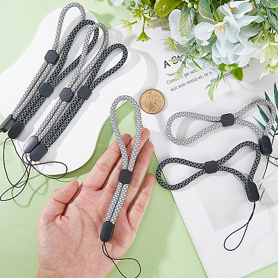 8Pcs 2 Colors Polyester Mobile Phon Straps AJEW-GF0009-47-1