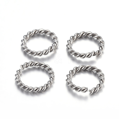 Tarnish Resistant 304 Stainless Steel Open Jump Rings X-STAS-F191-11P-B-1