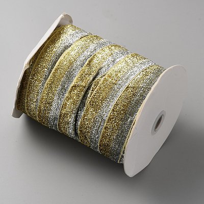 Sparkle Polyester Ribbon OCOR-WH0082-158A-01-1
