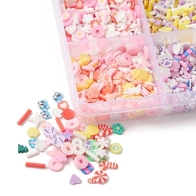 72G 12 Style Handmade Polymer Clay Sprinkles Mix CLAY-FS0001-32-1