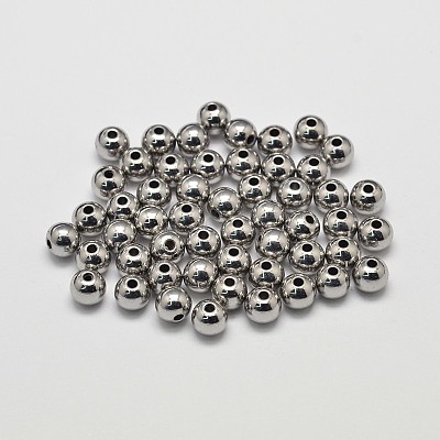 Rack Plating Brass Round Spacer Beads KK-I601-3mm-P-RS-1