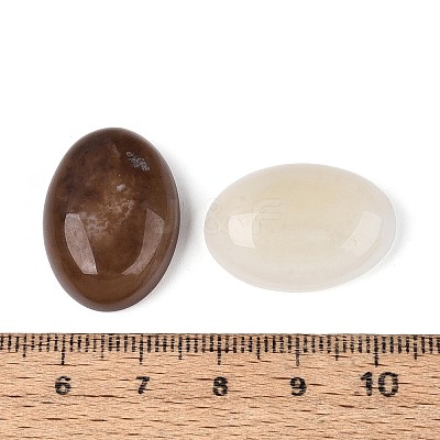 Natural Grey Agate(Dyed & Heated) Cabochons G-N361-05A-02-1
