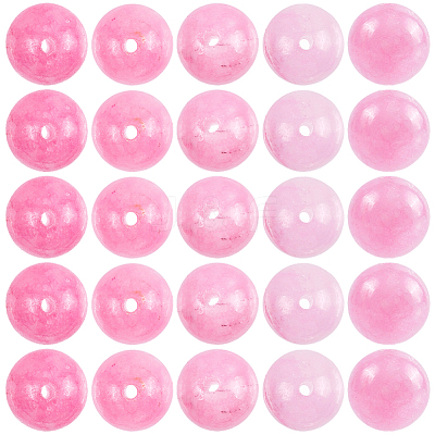 100Pcs Natural Dyed White Jade Beads G-SP0001-35-1