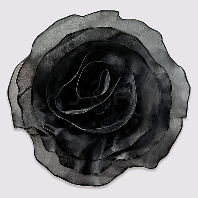 1Pc Flower Polyester Brooches JEWB-CN0001-08B-1