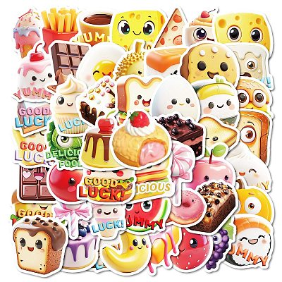 50Pcs Cartoon Food Paper Sticker STIC-C012-11-1