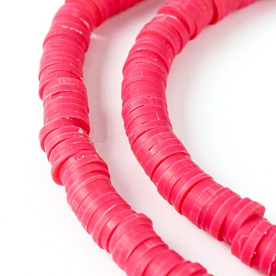 Handmade Polymer Clay Beads Strands CLAY-R089-6mm-Q093-1