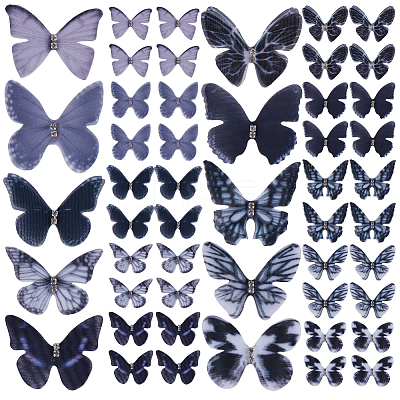100Pcs 10 Colors Gothic Style 2-Layer Fibre Tulle Ornament Accessories FIND-SC0005-80-1