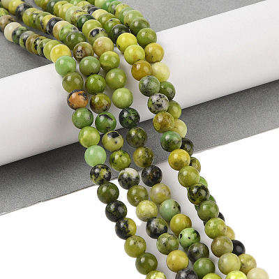 Natural Serpentine Beads Strands X-G-G829-06-4mm-1