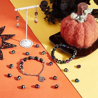 500Pcs Opaque Black Acrylic Beads MACR-AR0001-13-1