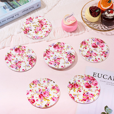 8Pcs PU Leather Cup Mats AJEW-MB0001-12-1
