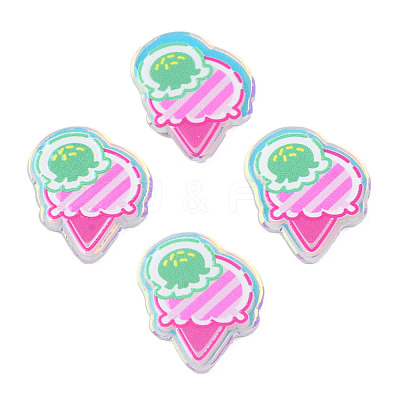 Transparent Printed Acrylic Cabochons TACR-N016-33-1