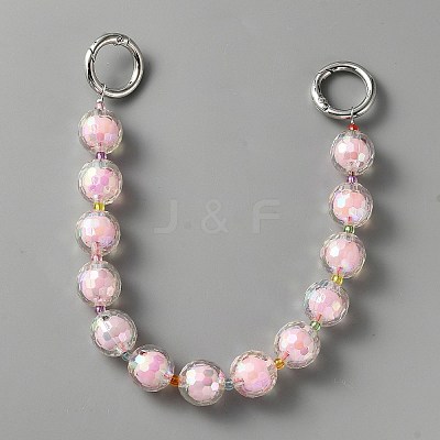 Beads in Beads Style Faceted Acrylic Chain Bag Straps PURS-WH0001-52C-1