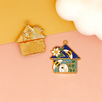 Alloy Enamel Pendants PW-WGEC5E2-01-1
