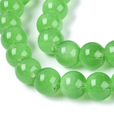 Transparent Glass Imitation Cat Eye Beads Strands GLAA-Q110-01C-08-1
