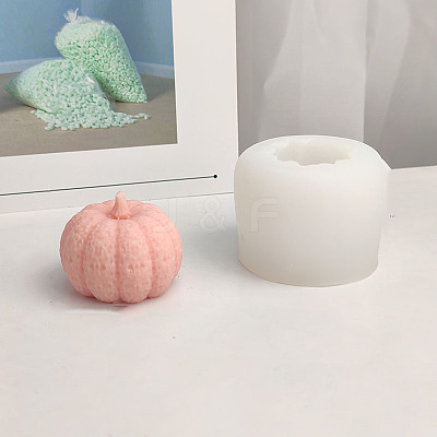 DIY Pumpkin Shape Silicone Candle Molds CAND-PW0014-12B-1