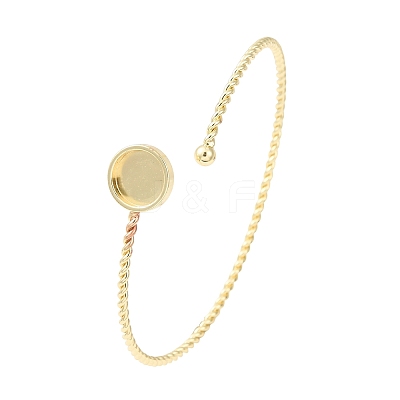 Brass Twisted Ring Cuff Bangle Making FIND-P035-09G-1