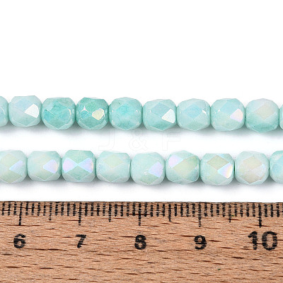 Anti-Tarnish Electroplate Glass Beads Strands GLAA-N057-6mm-02-1