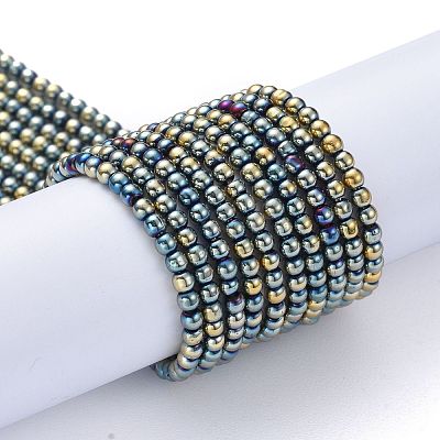 Electroplate Glass Beads Strands EGLA-K014-A-FP08-1