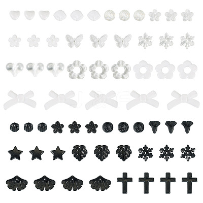 100G Transparent & Opaque Acrylic Beads TACR-TA0001-57G-1
