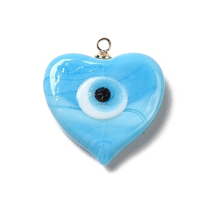 Handmade Lampwork Pendants LAMP-E030-01G-02-1