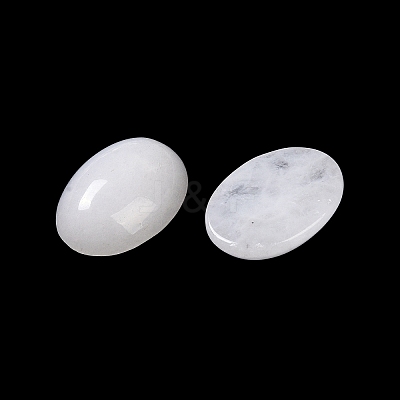 Natural White Jade Cabochons G-B080-01A-27-1