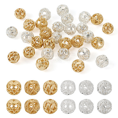30Pcs 6 Style Brass Beads KK-TA0001-24-1