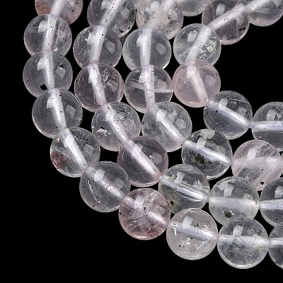 Natural Mica Quartz(Quartz with Mica Inclusions) Round Beads Strands G-C270-B03-6mm-1