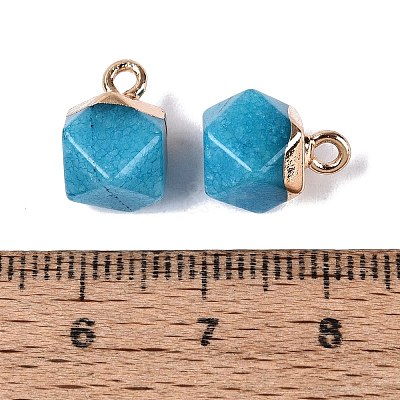 Dyed Natural White Jade Pendants G-N359-18G-17-1