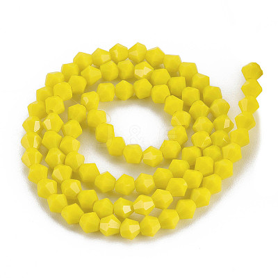Opaque Solid Color Glass Beads Strands LS-GLAA-Q080-4mm-B10-1