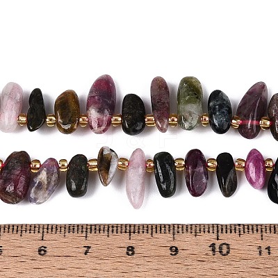 Natural Multicolor Tourmaline Beads Strands G-Z091-A45-1