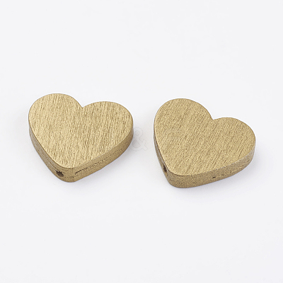 Spray Painted Natural Wood Beads WOOD-Q030-74G-1