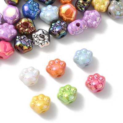 32Pcs UV Plating Acrylic Beads PACR-FS0001-04-1