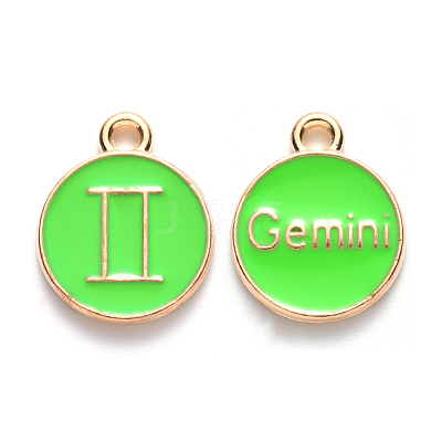 Alloy Enamel Pendants X-ENAM-S124-01B-06I-1