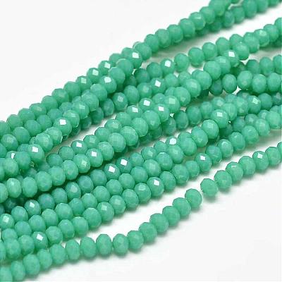 Faceted Rondelle Glass Beads Strands GLAA-I033-3mm-09-1