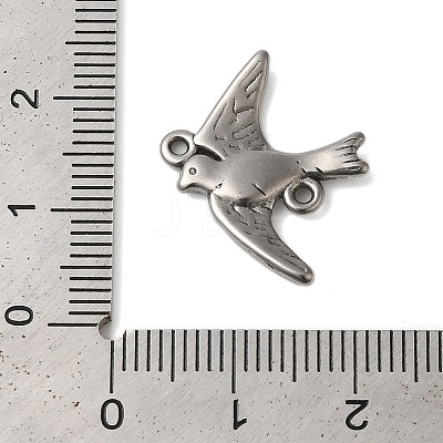 Non-Tarnish 304 Stainless Steel Bird Links Connector Charms STAS-N103-28P-1